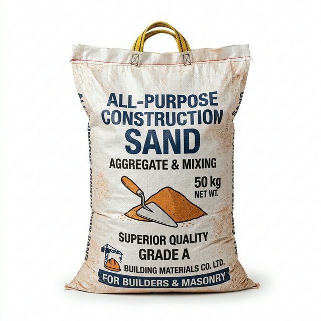 Песок мытый речной (в мешках 50кг)